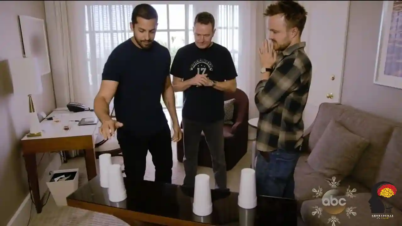 اجرای تکنیک شعبده بازی شناسایی میخ زیر لیوان توسط دیوید بلین